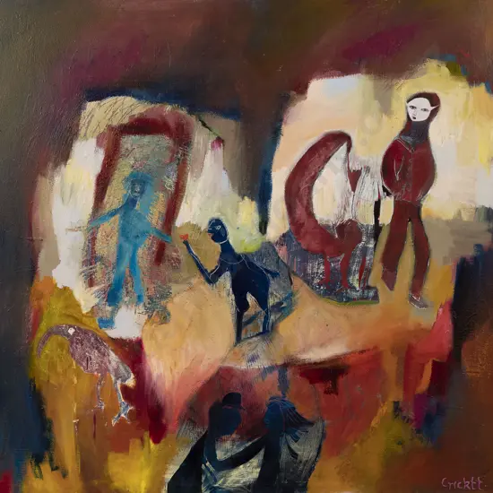 Artist Unknown - Untitled Abstract with Figures