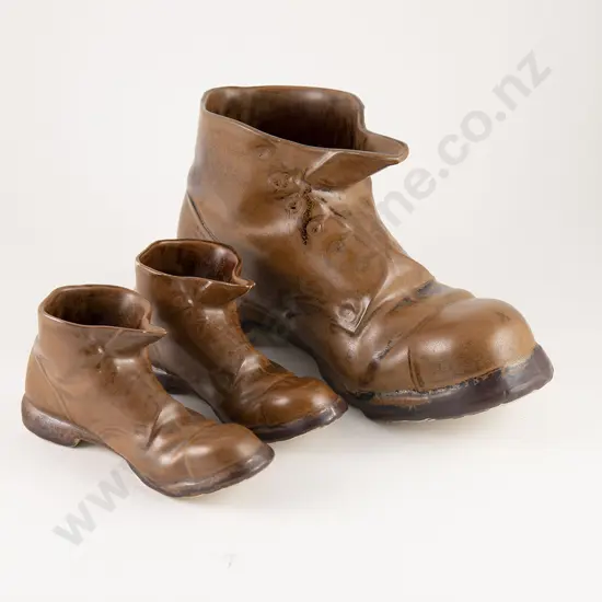 Temuka Stoneware Three Boot Models