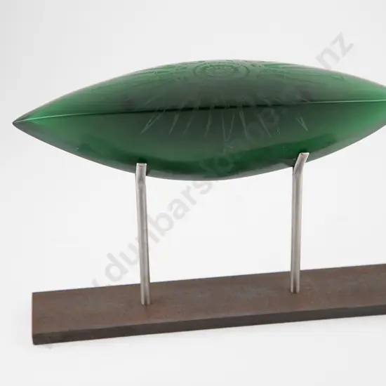 Maker Unknown - Etched Art Glass Form