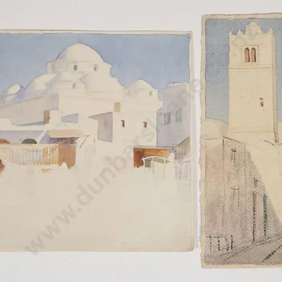 John Weeks (1888-1965) - Study Street Scene Tunis & other (2)