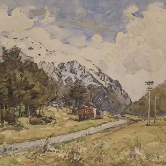 Margaret Stoddart - The Red Hut, Arthur's Pass