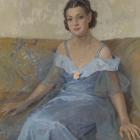 Mary Elizabeth Tripe - Portrait of Girl in Blue