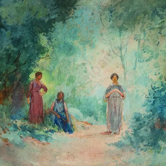 Frank Wright - Maori Maidens in Native Bush