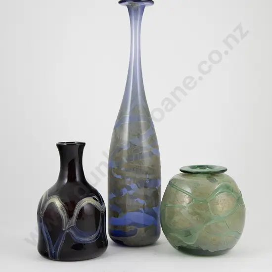 Tony Kuepfer Bottle Vase and Two Others