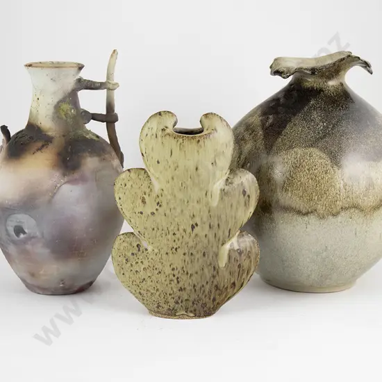 Three NZ Pottery Vases