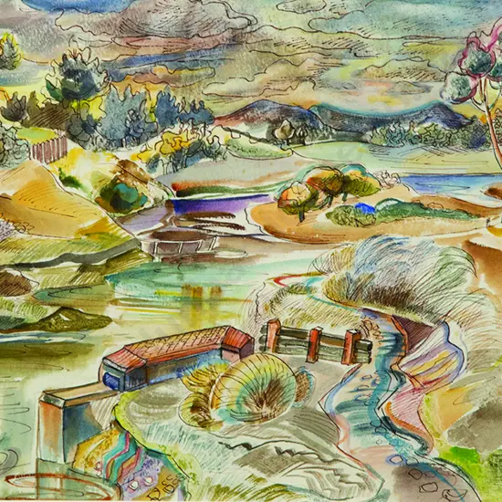 Barbara Blackmore Fowler - Boathouse on the Lakes Edge