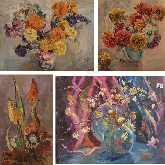 Mabel Still - Four Unframed Still Life Studies