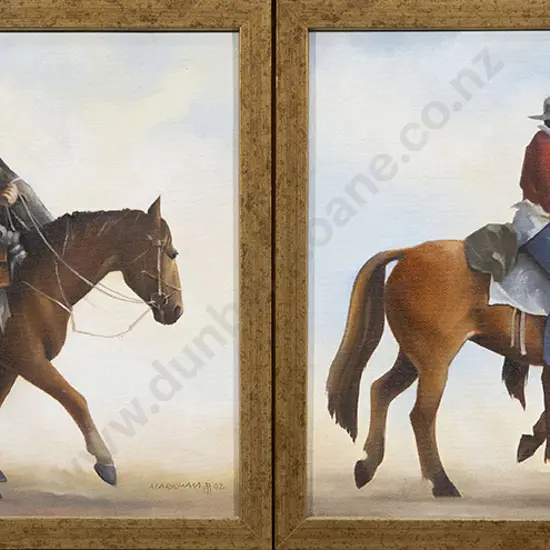 Philip Markham - Musterers on Mount Nicholas, diptych