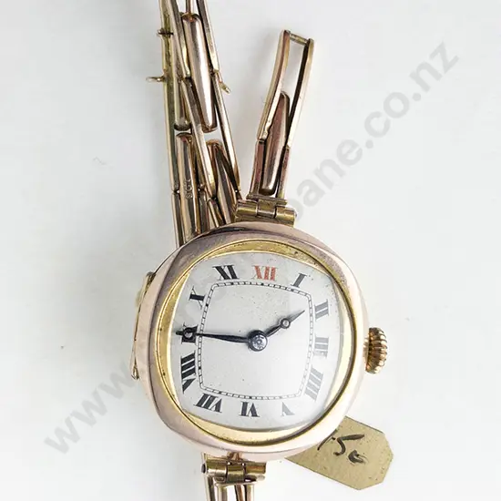 Vintage 9ct Cased Ladies Wristwatch