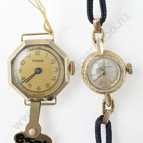 18ct and 9ct Vintage Cased Ladies Wristwatches