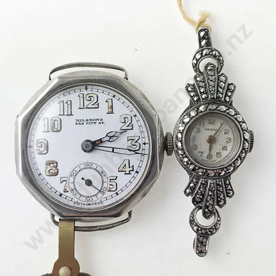 Early C20th S/S Cased Wristwatch