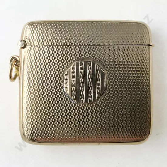9ct Machine Engraved Vesta Case