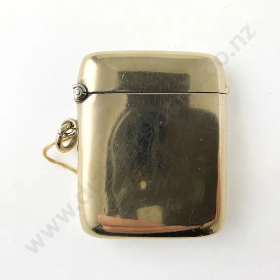 Gold Plated Plain Slightly Curved Vesta Case