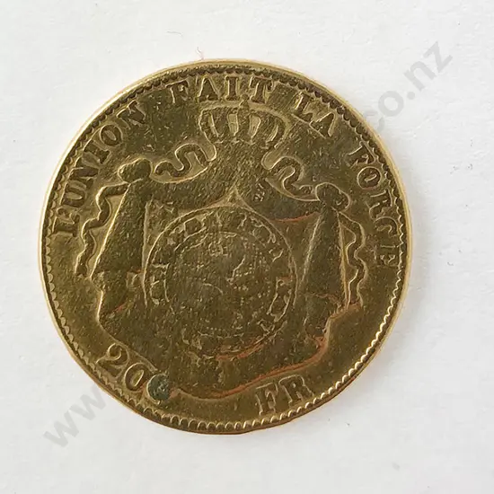 1877 Leopold II 20 Francs