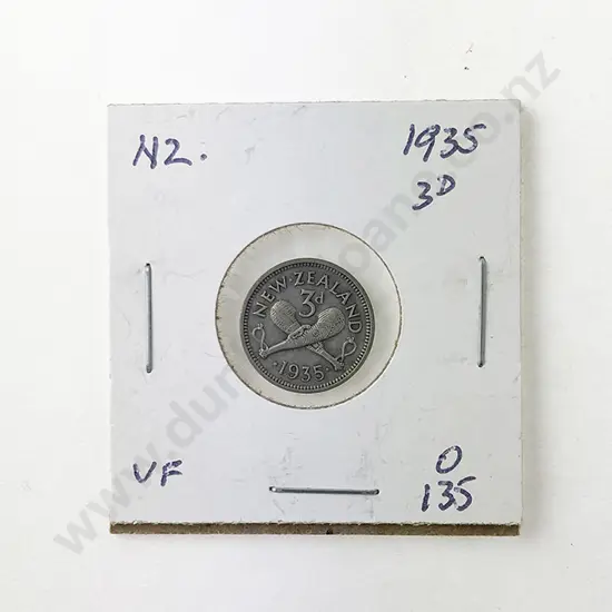 NZ 1935 Threepence 3d