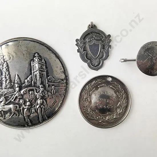 Two S/S Medallions Brooch and Panel