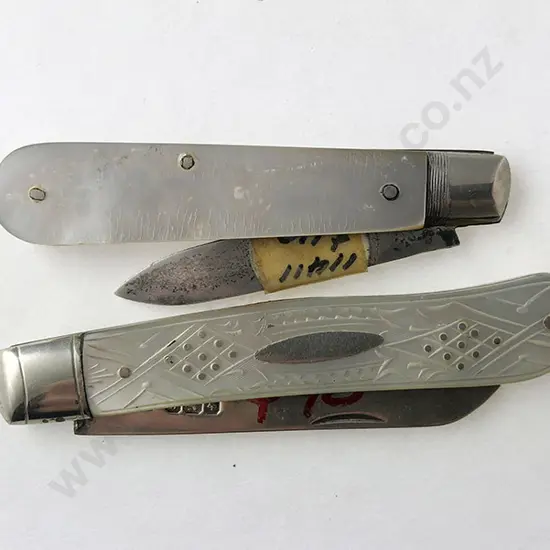 Two S/S and MoP Pocket Knives