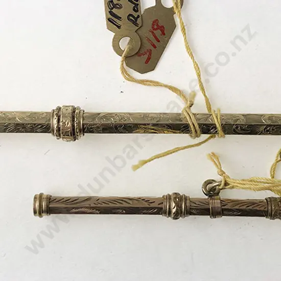 Two Gold Plated Propelling Pencils