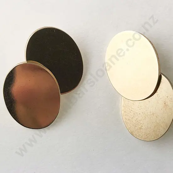 Pr Plain 9ct Cufflinks