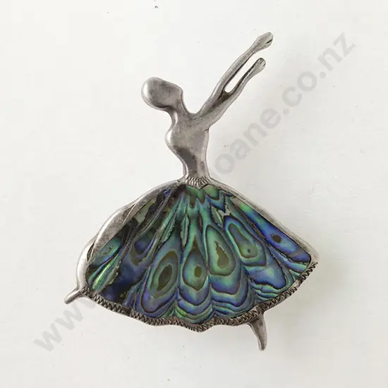 NZ S/S and Paua Ballerina Brooch