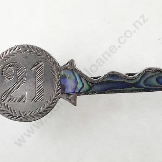 NZ S/S and Paua '21' Brooch