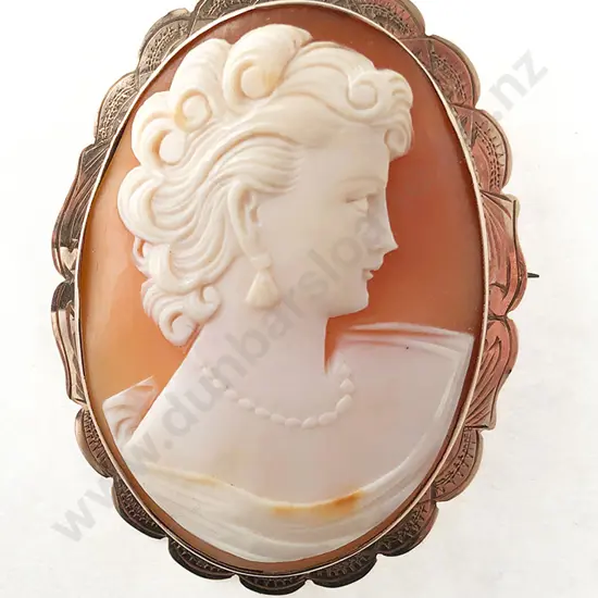 Large 9ct Framed Cameo Brooch