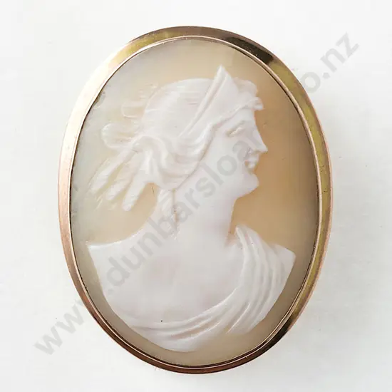 9ct Framed Cameo Brooch