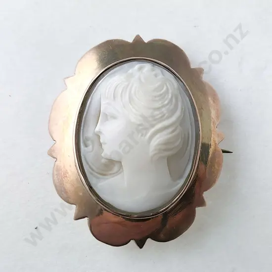 9ct Framed Cameo Brooch