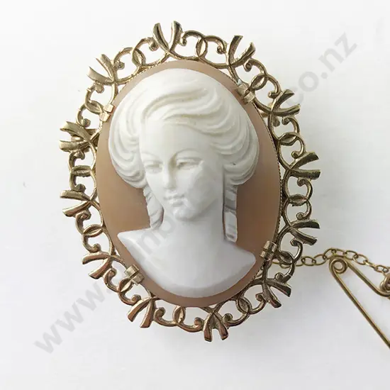 9ct Framed Cameo Brooch