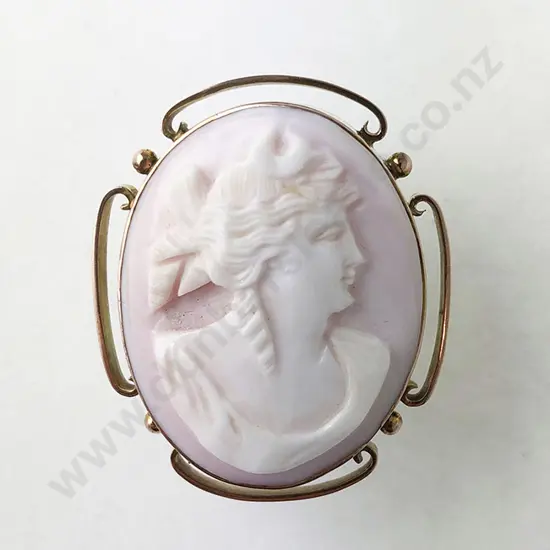 9ct Framed Cameo Brooch