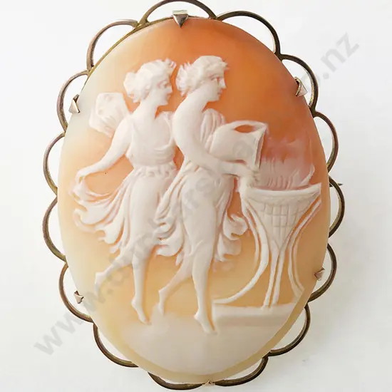9ct Framed Cameo Brooch
