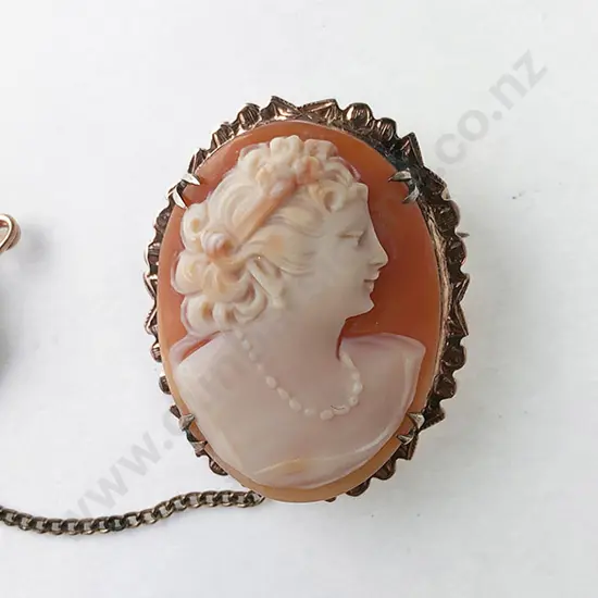 9ct Framed Cameo Brooch