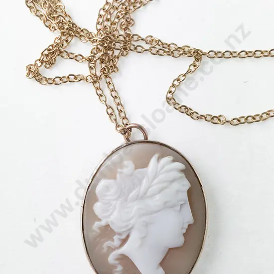 9ct Framed Cameo Pendant