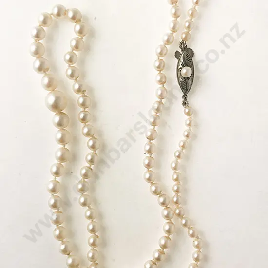 Graduated Single Strand Cultured Pearl Necklace