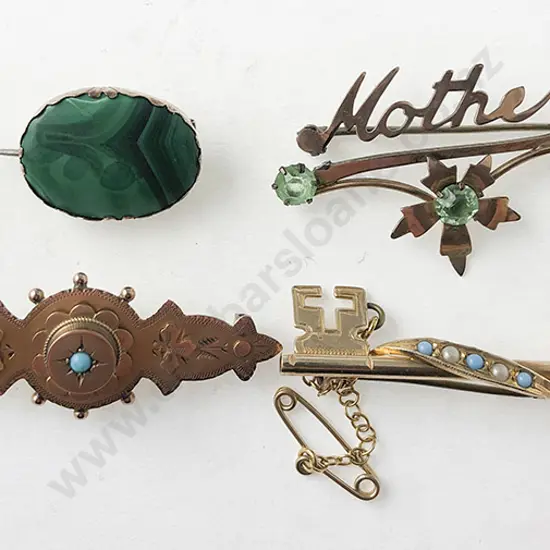 Four Various Bar/Pin Brooches