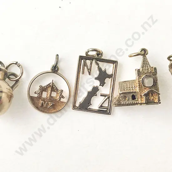Five Various 9ct Gold Charms