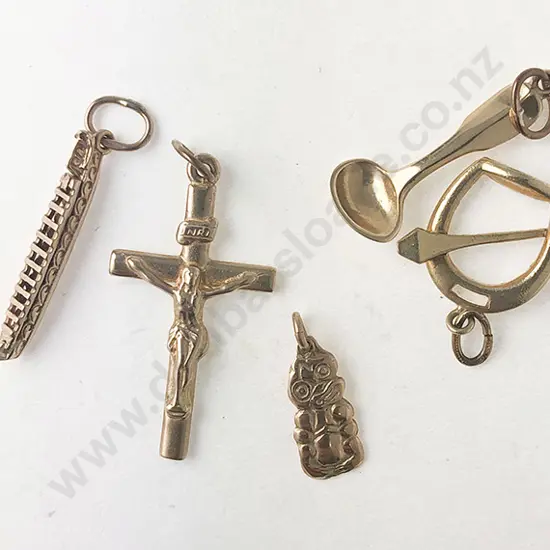 Five Various Gold Charms