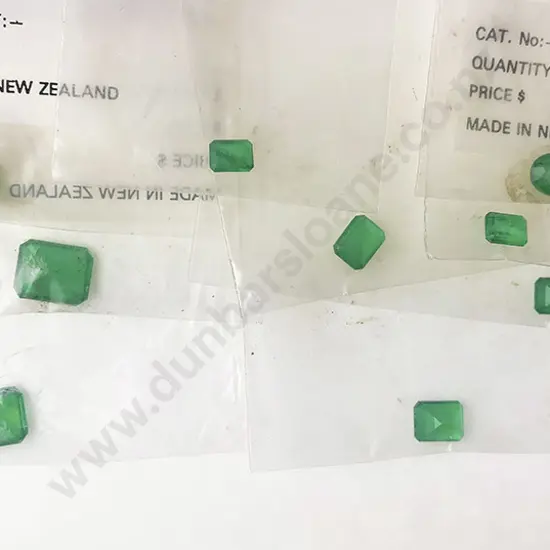 Various Unmounted Imitation Emerald Stones
