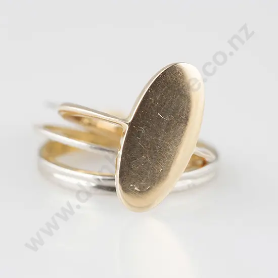 15ct Plain Signet Ring & Two Bands