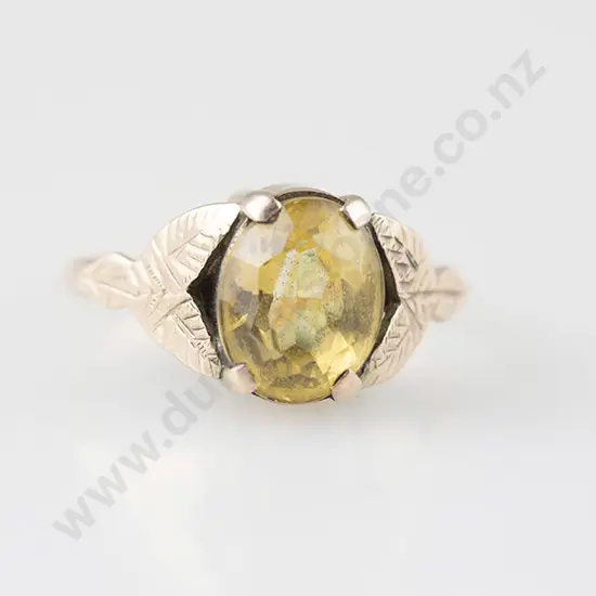 9ct Single Citrine Ring