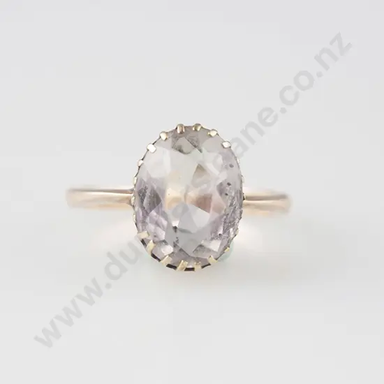 9ct Single Amethyst Ring