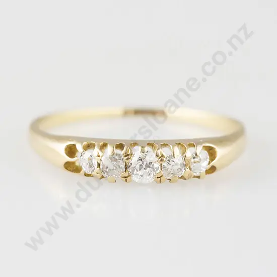 18ct Five Diamond Bridge Ring