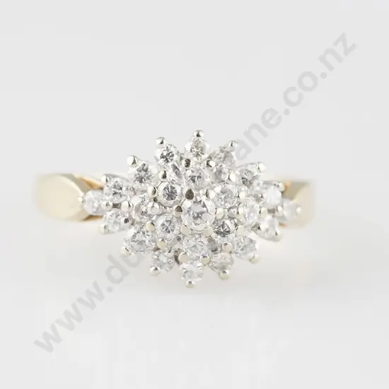 9ct 25stone Diamond Cluster Ring