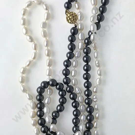 Single Strand Baroque Fresh Water Pearl Necklace & other