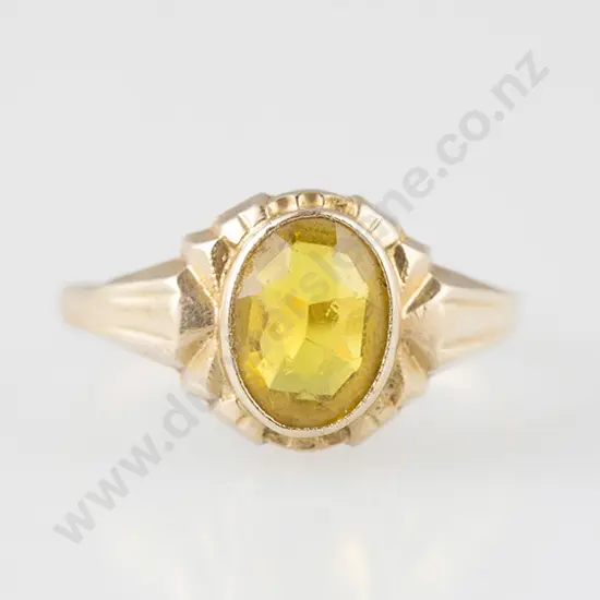 9ct Single Citrine Ring