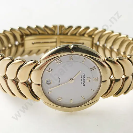 18ct Gold Plated Raymond Weil Gent Dress Wrist Watch