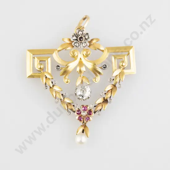 Edwardian 18ct & Platinum Diamond