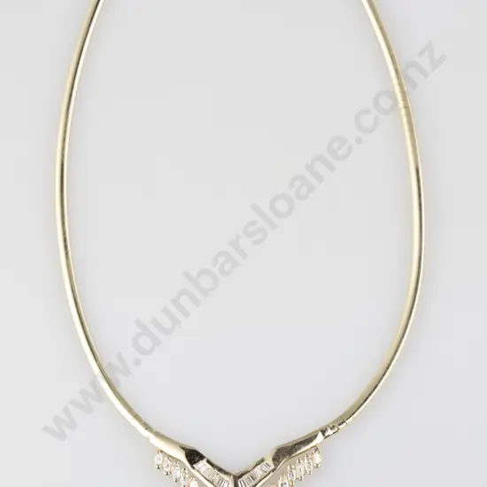 14ct 27stone Diamond Necklet