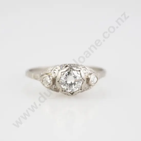 18ct White Gold Three Stone DIamond Ring