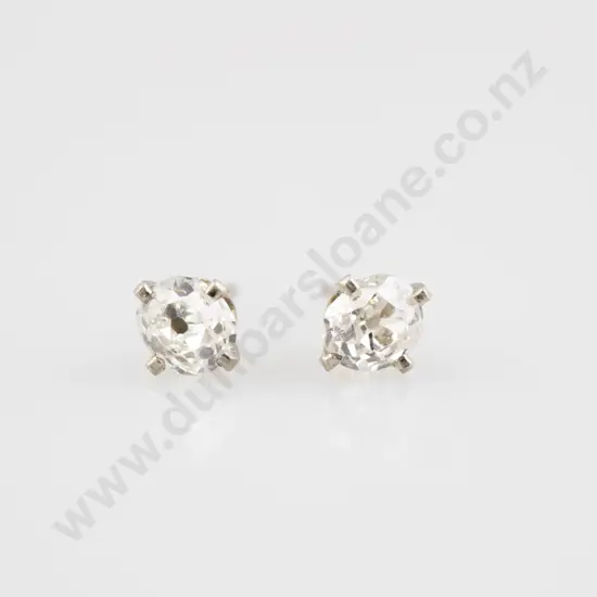 Pair 14ct White Gold Diamond Stud Earrings